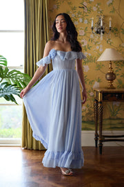 The Rosetta Dress in Halogen Blue