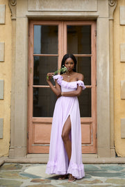 The Rosetta Dress in Lavender Fog