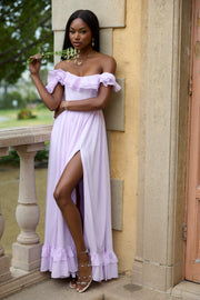 The Rosetta Dress in Lavender Fog