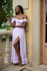 The Rosetta Dress in Lavender Fog