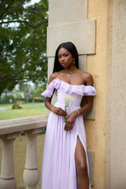 The Rosetta Dress in Lavender Fog