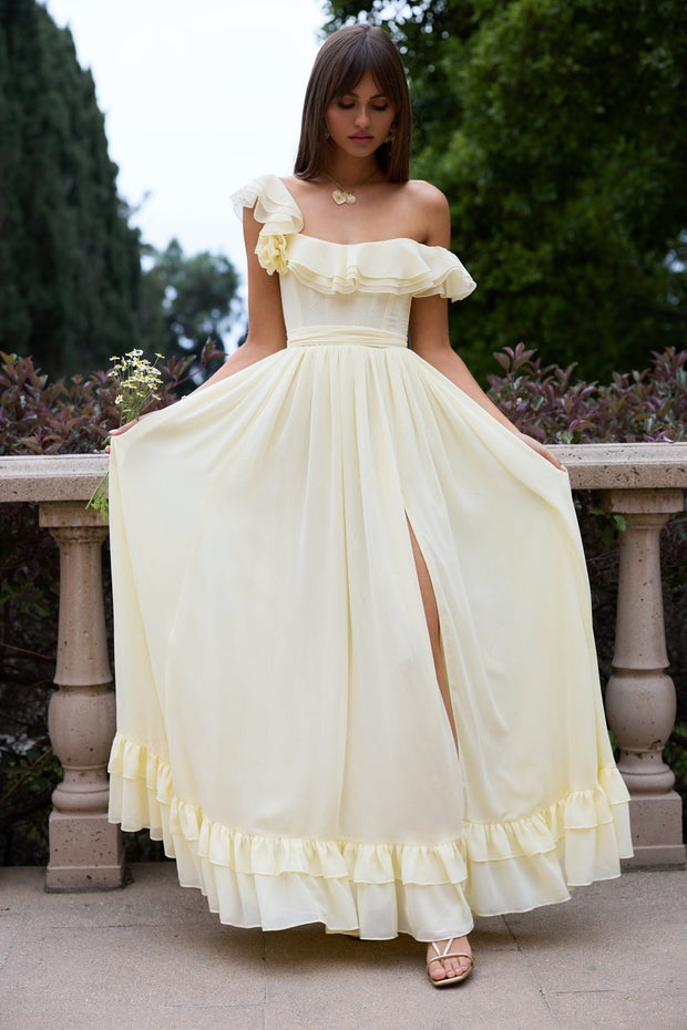 The Rosetta Dress in Transparent Yellow