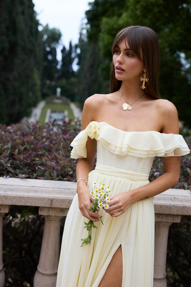The Rosetta Dress in Transparent Yellow