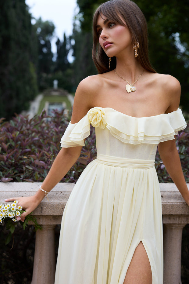 The Rosetta Dress in Transparent Yellow