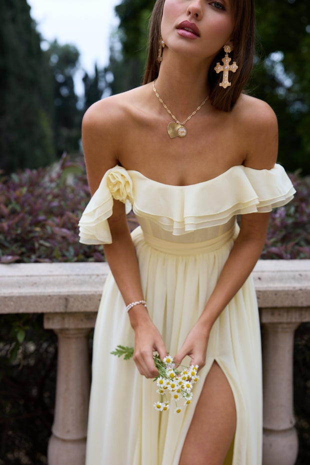 The Rosetta Dress in Transparent Yellow