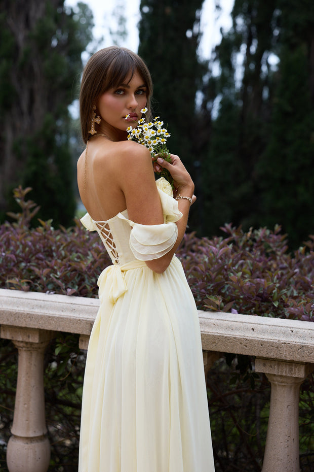 The Rosetta Dress in Transparent Yellow