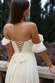 The Rosetta Dress in Transparent Yellow