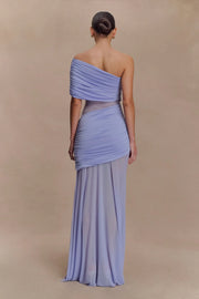Sexy Sleeveless Cold-Shoulder See-through Solid Color Dress