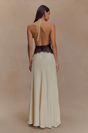 Sexy Halter Slim Deep V Lace Hollow Dress