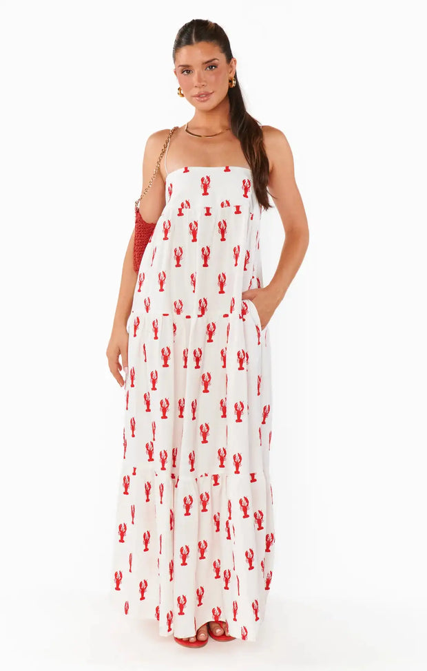 Sexy Cute Crayfish Sling Casual Dress
