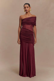Sexy Sleeveless Cold-Shoulder See-through Solid Color Dress