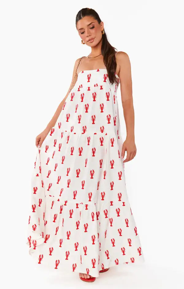 Sexy Cute Crayfish Sling Casual Dress