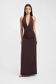 Sexy Halter Simple Solid Color Dress