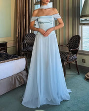 Sexy off-the-Shoulder Tube Top Slim Chiffon Temperament Dress