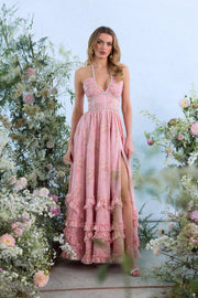 The Scarlette Dress in Light Pink Tapestry Rose