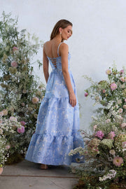 The Lucetta Dress in Chambray Blue Baroque
