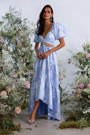 The Emma Dress in Chambray Blue Baroque