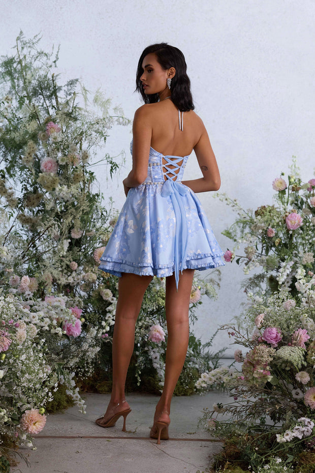 The Savannah Dress in Chambray Blue Baroque