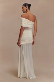 Sexy Sleeveless Cold-Shoulder See-through Solid Color Dress