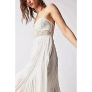 Holiday Cutout Lace Stitching White Bra Dress Women's Summer Super Fairy Irregular Backless Beach Dress