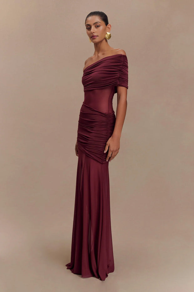 Sexy Sleeveless Cold-Shoulder See-through Solid Color Dress