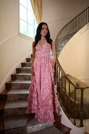 The Scarlette Dress in Pink Peony Print
