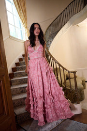 The Scarlette Dress in Pink Peony Print