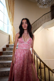 The Scarlette Dress in Pink Peony Print