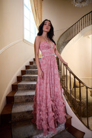 The Scarlette Dress in Pink Peony Print