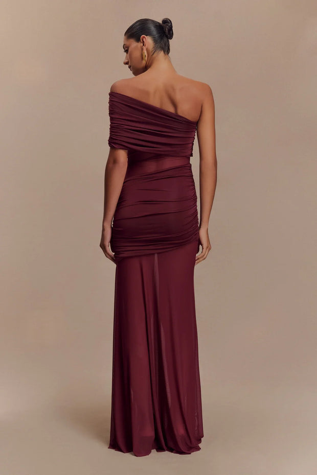Sexy Sleeveless Cold-Shoulder See-through Solid Color Dress