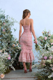 The Geranium Dress in Light Pink Tapestry Rose