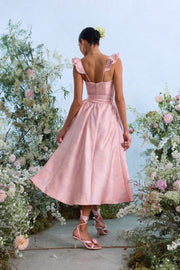 The Vera Dress in Light Pink Windsor Brocade