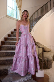 The Vivian Dress in Orchid Baroque Floral