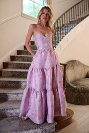The Vivian Dress in Orchid Baroque Floral