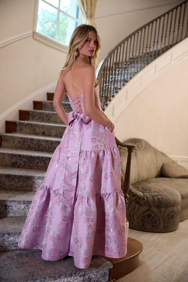The Vivian Dress in Orchid Baroque Floral