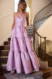 The Vivian Dress in Orchid Baroque Floral