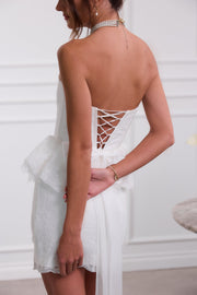 The Winnie Dress in White Chantilly Lace
