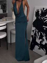 Sexy Deep V Hollow Backless Dress