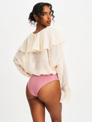 Sexy Deep V Lace See-through Top