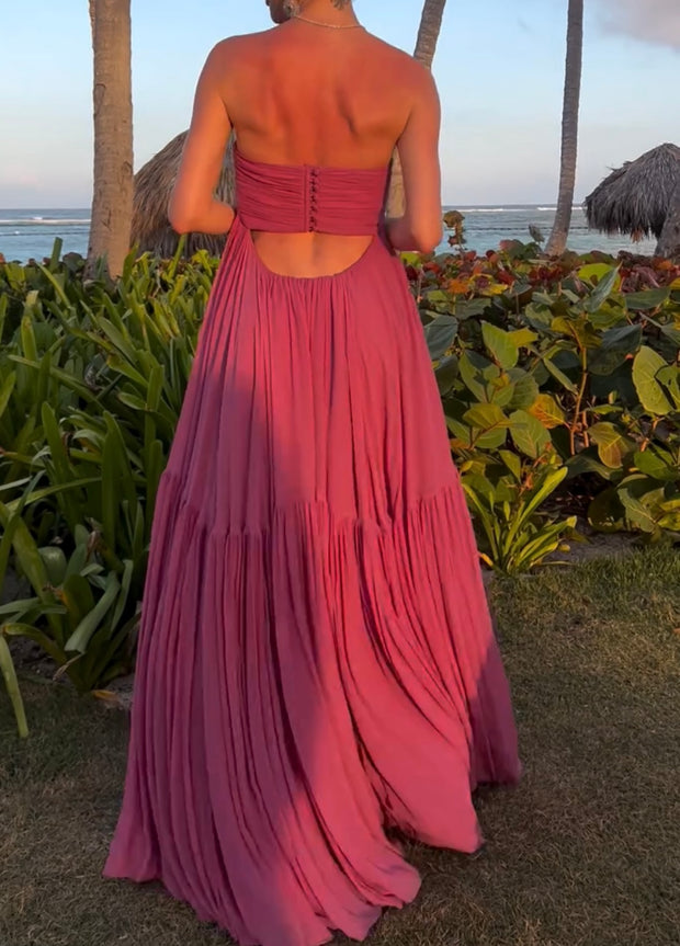 Sexy Tube Top Slimming Waist Dress
