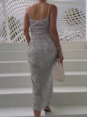 Sequined Suspender Hot Girl Hip Skirt High-End Backless Dress