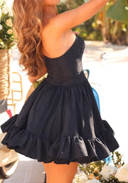 Fashion Rhinestone Hollow Love Sexy Tube Top Package Hip Dress