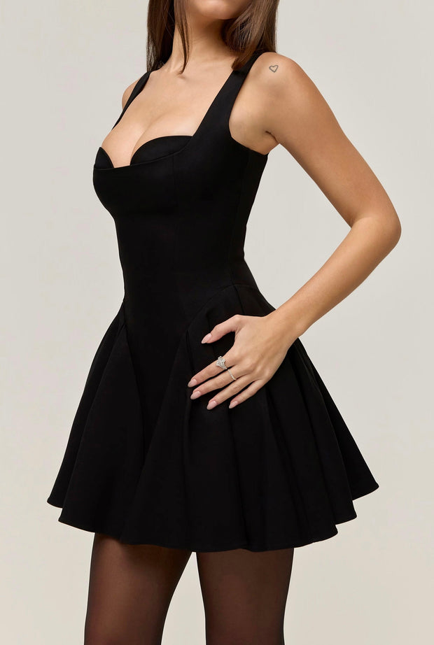 Solid Color off-Neck Tight Sexy Skirt