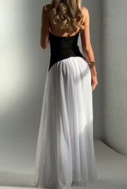 Sexy Halter V-neck Double-Piece Dress