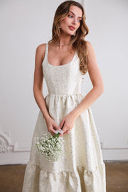 The Avery Dress in Light Blue Duchess