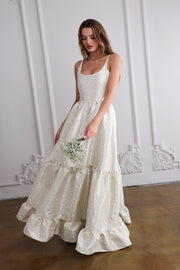 The Avery Dress in Light Blue Duchess