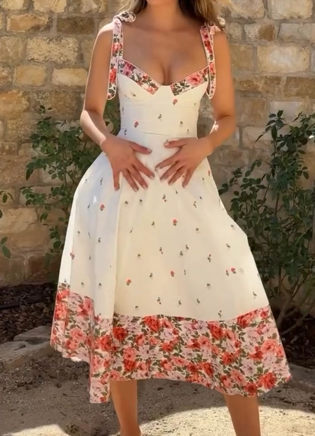 Elegant Slim Print Dress
