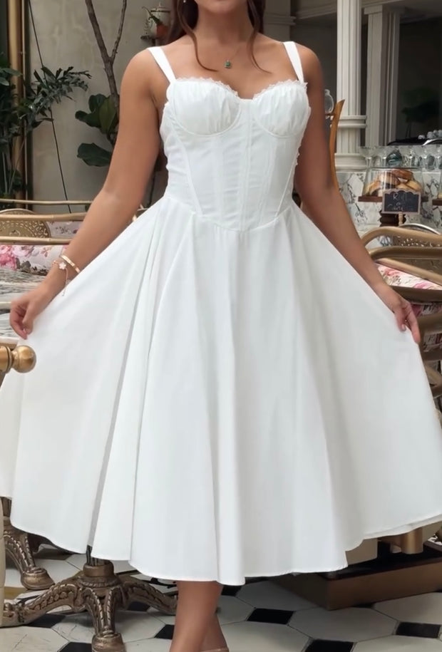Sexy Lace-up Waist Slimming Sling Dress