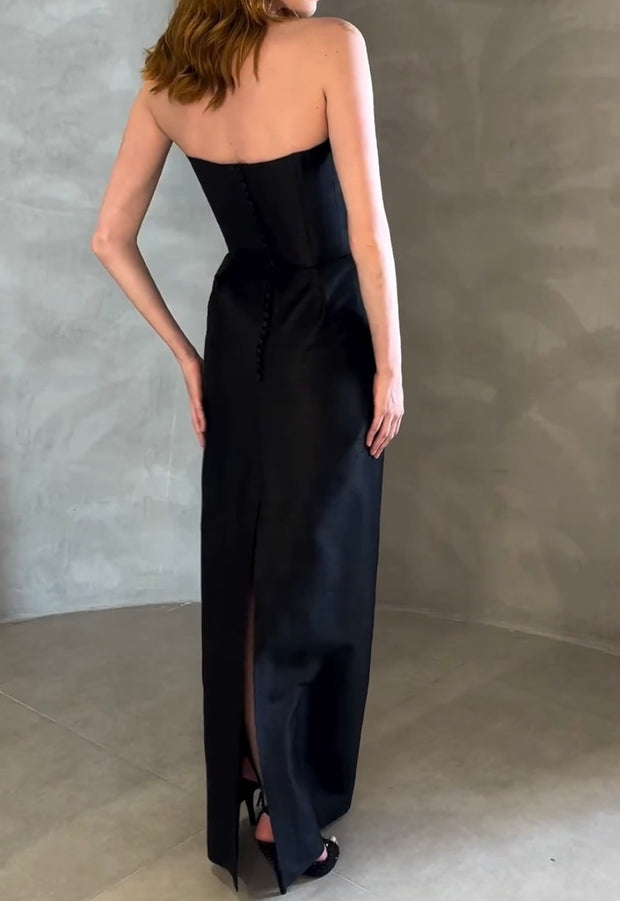 Graceful and Fashionable Waist Bow Hip Bag Dress