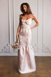 The Beth Dress in Light Lilac Baroque Floral